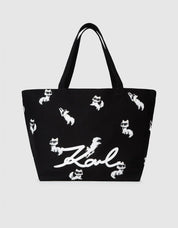 BOLSO KARL LAGERFELD IKON CHOUPETTE AOP SHOPPER en color Negro