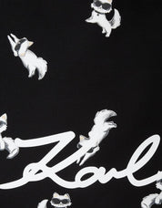 BOLSO KARL LAGERFELD IKON CHOUPETTE AOP SHOPPER en color Negro