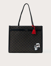BOLSO KARL LAGERFELD IKON MONOGRAM CC SQUARE TOTE en color Marron