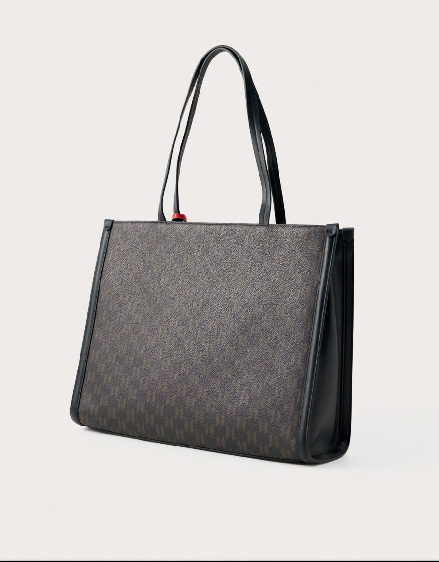 BOLSO KARL LAGERFELD IKON MONOGRAM CC SQUARE TOTE en color Marron