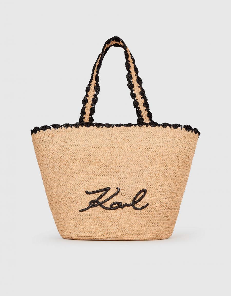 GORRA KARL LAGERFELD K/SIGNATURE SCALLOP BAG en color Beige