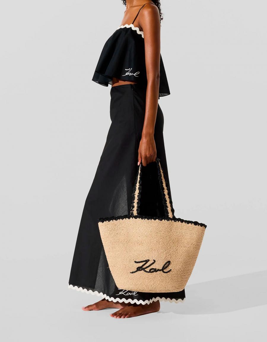 GORRA KARL LAGERFELD K/SIGNATURE SCALLOP BAG en color Beige