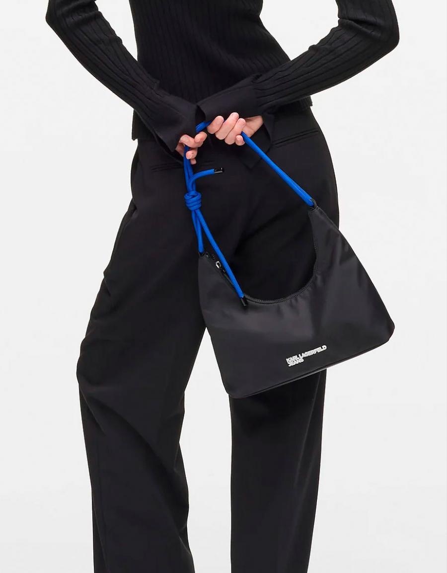 BOLSO KARL LAGERFELD KLG CORD NYLON SHOLDER BAG en color Negro