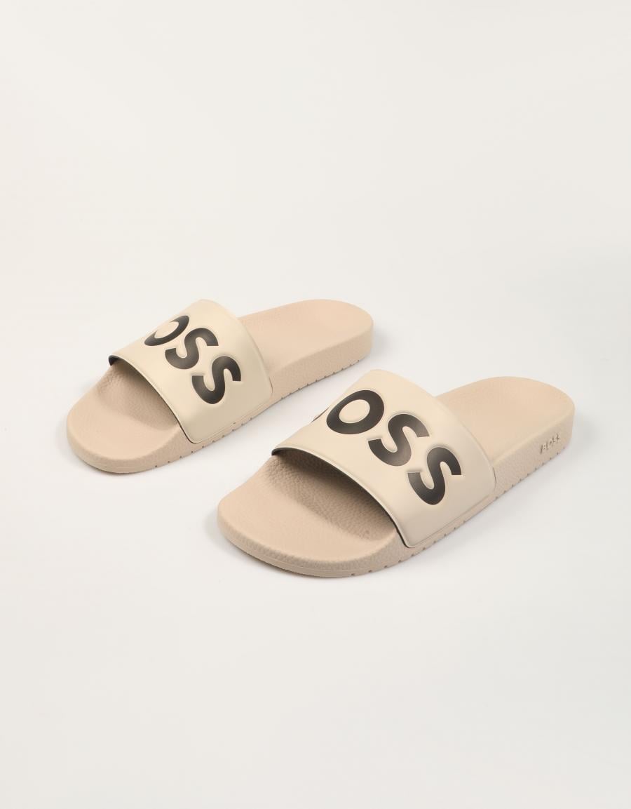 CHANCLAS BOSS ARYEH SLIDE en color Beige