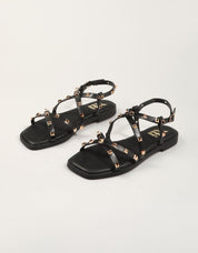 SANDALIAS XTI SANDALIA REMACHES NEGRO en color Negro