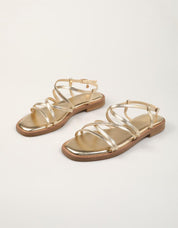 SANDALIAS XTI SANDALIA TIRAS ORO en color Oro