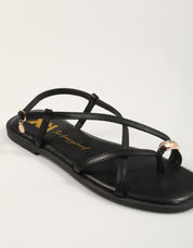 SANDALIAS XTI SANDALIA DEDO NEGRO en color Negro
