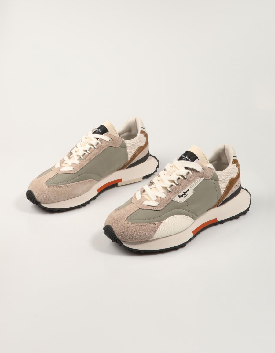 ZAPATILLAS PEPE JEANS ARCHER MESH M en color Kaki