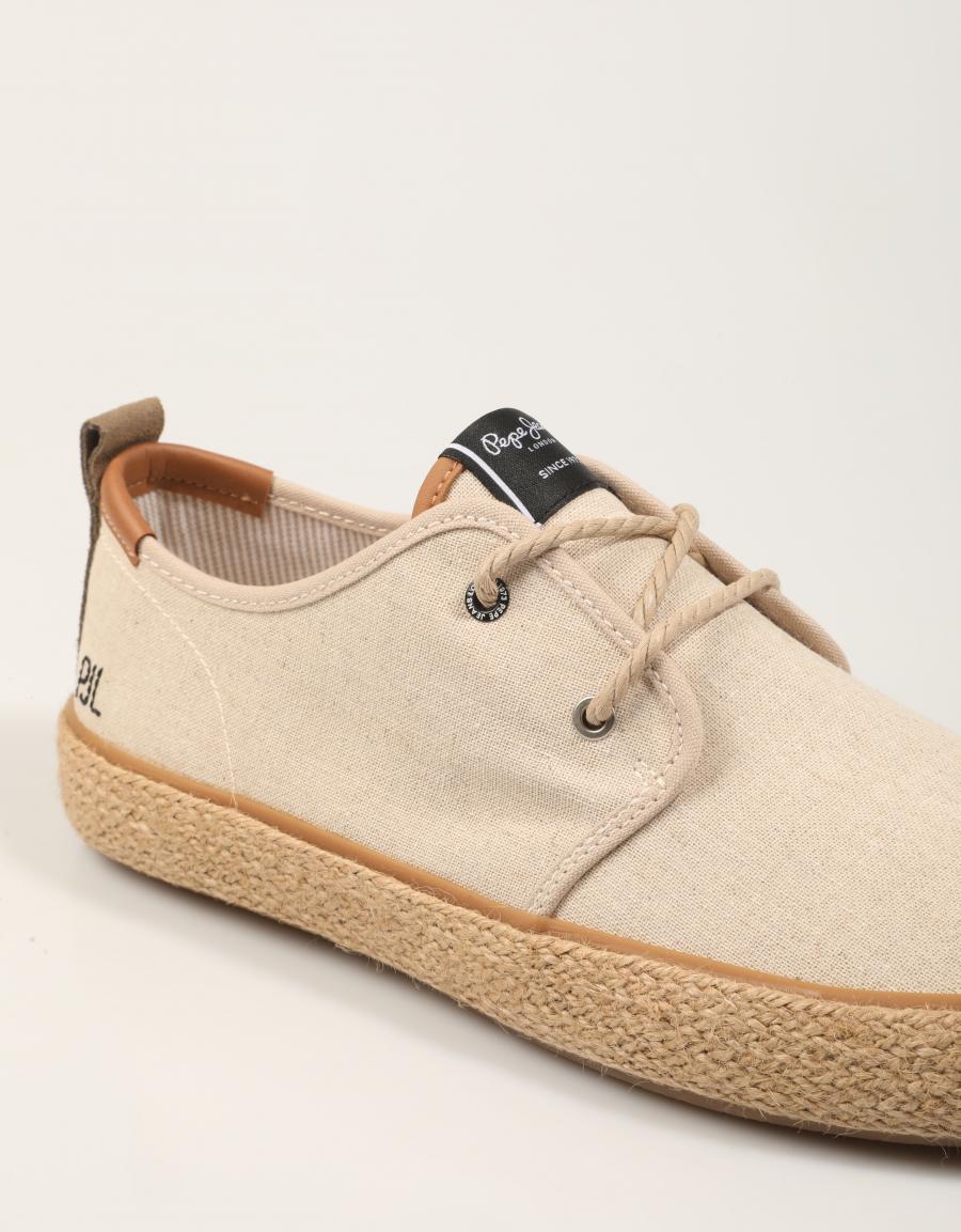ZAPATILLAS PEPE JEANS PORT NATURE M en color Blanco