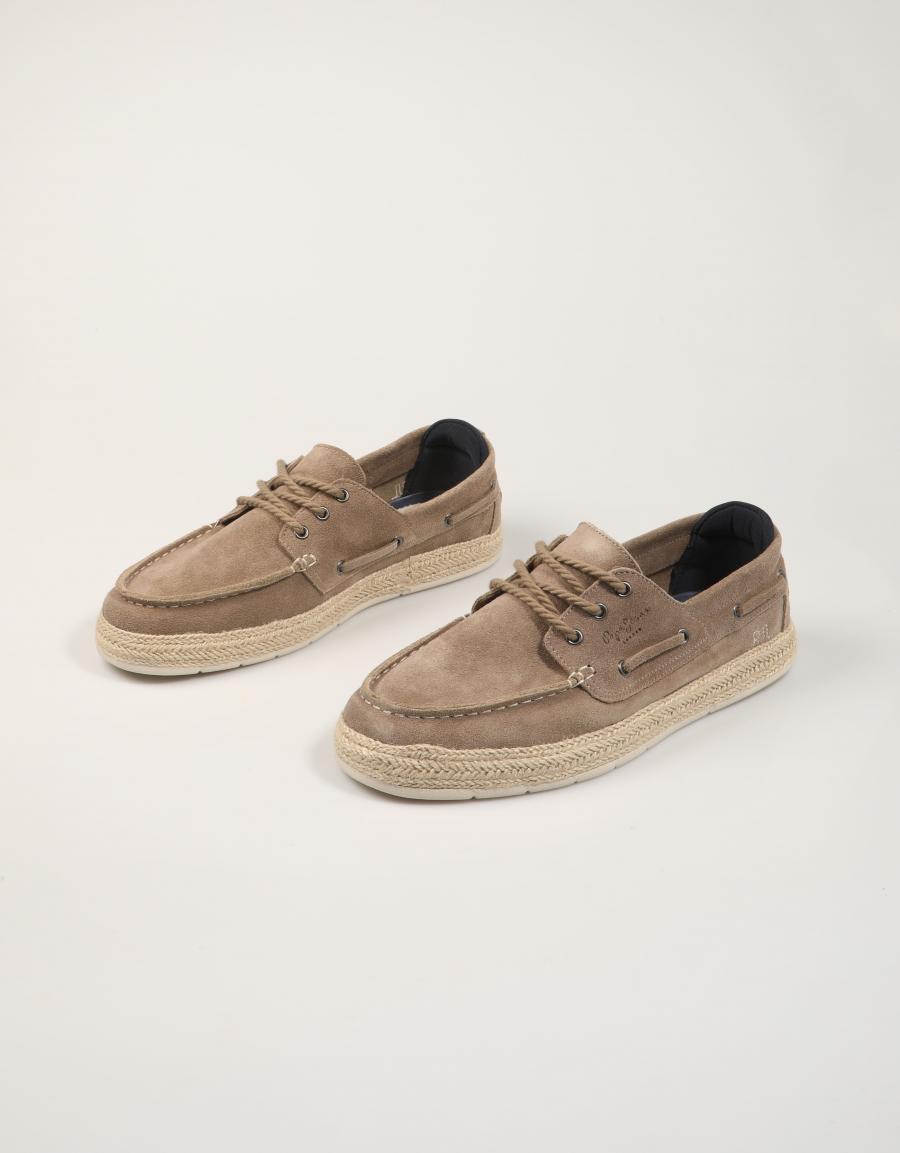 ZAPATILLAS PEPE JEANS PORTO DECK M en color Beige