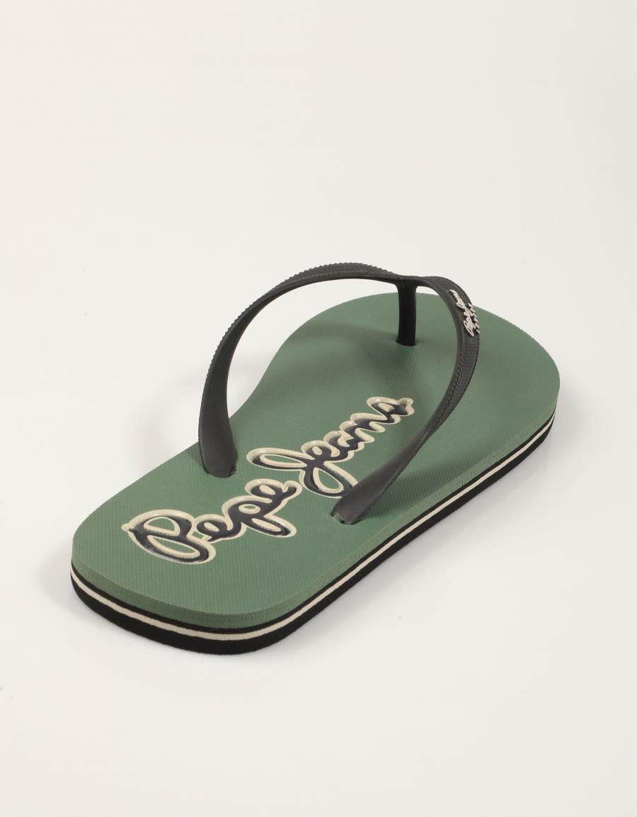 CHANCLAS PEPE JEANS BAY BEACH PARTY I en color Kaki