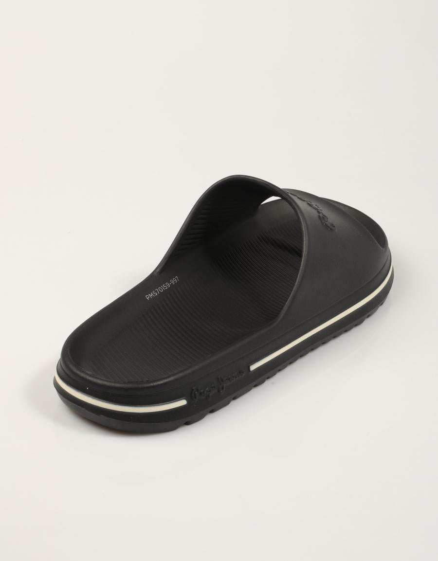 CHANCLAS PEPE JEANS BEACH SLIDE M en color Negro
