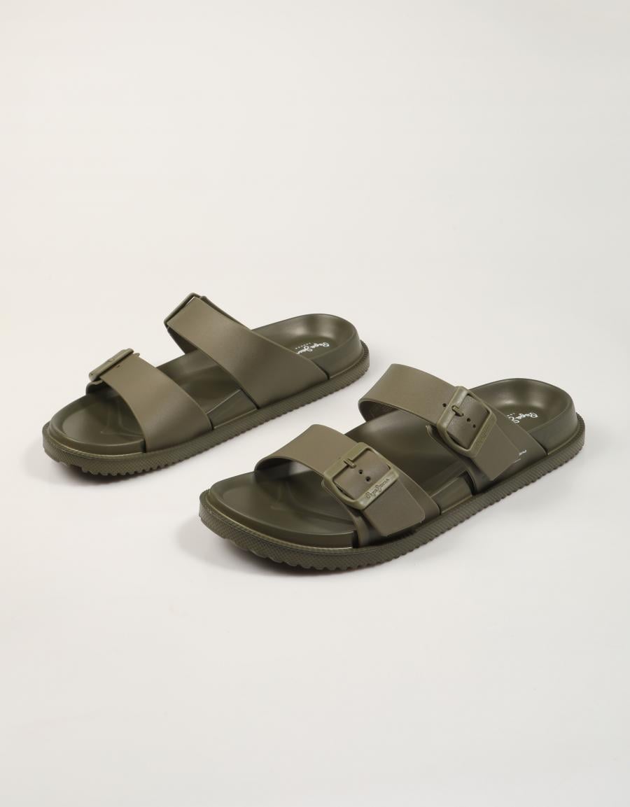 CHANCLAS PEPE JEANS OCEAN BRAND M en color Kaki