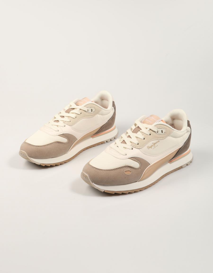 ZAPATILLAS PEPE JEANS BEXLEY CITY W en color Beige