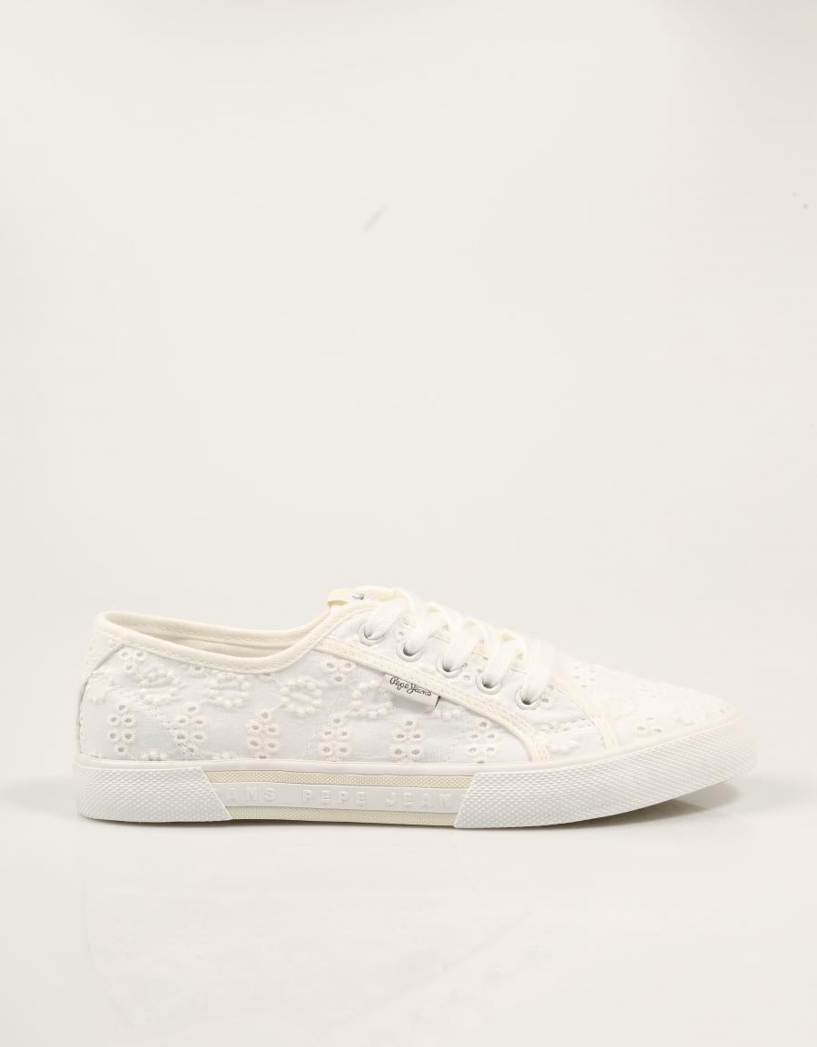 ZAPATILLAS PEPE JEANS BRADY CUTE W en color Blanco