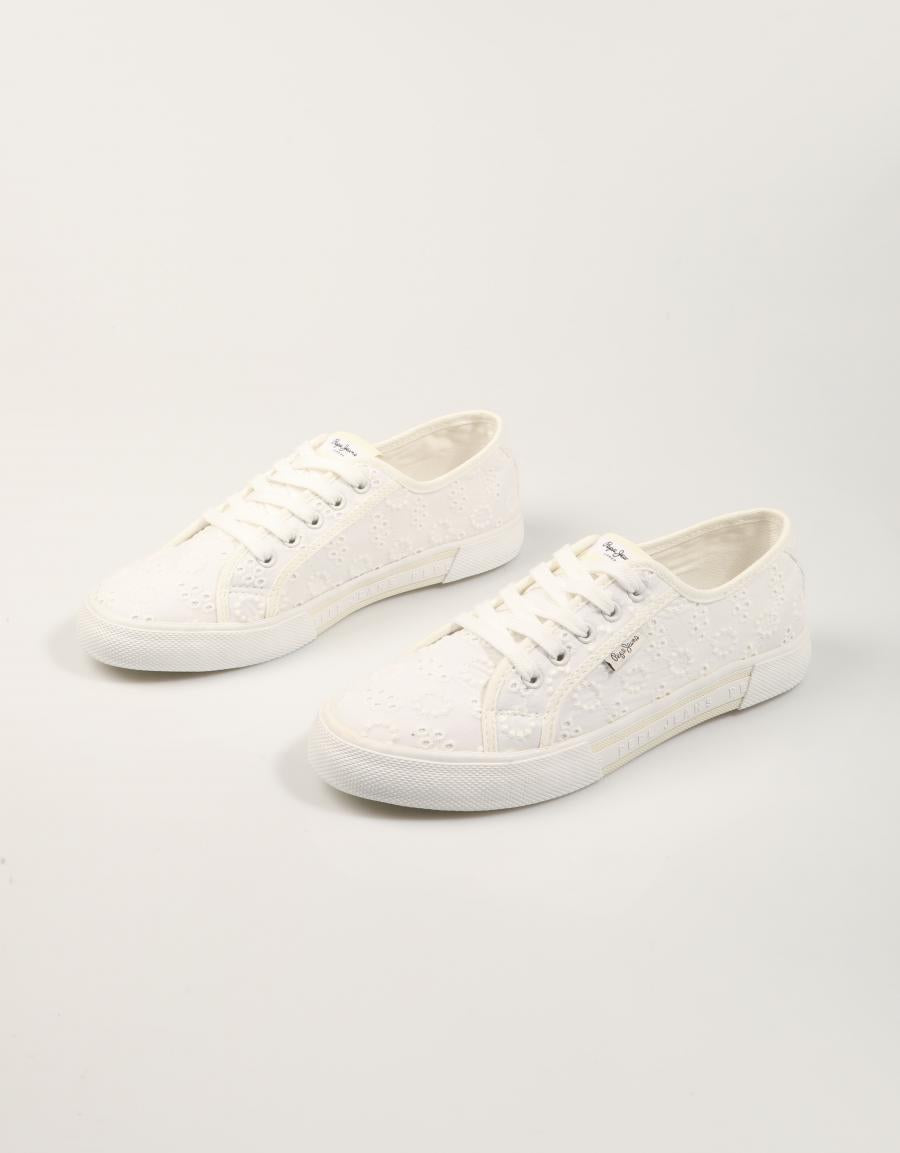 ZAPATILLAS PEPE JEANS BRADY CUTE W en color Blanco