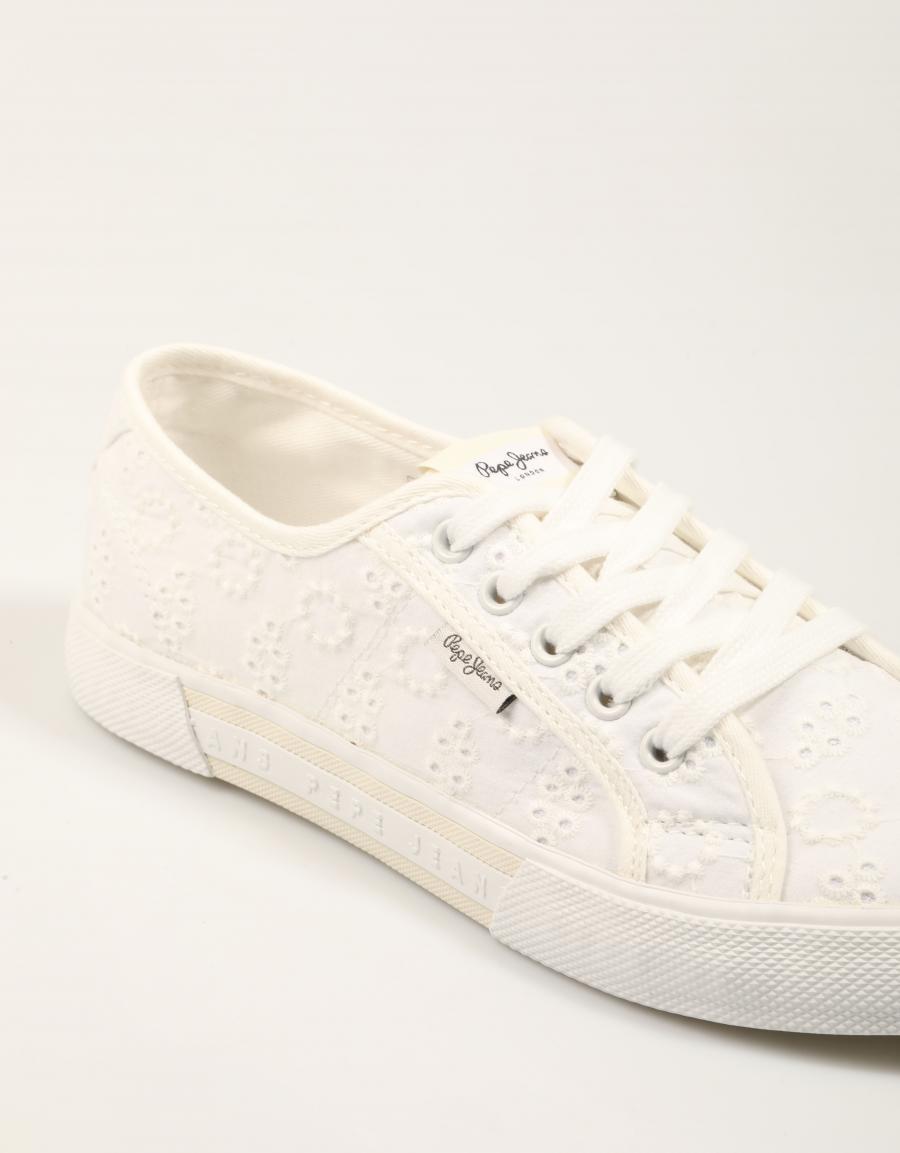 ZAPATILLAS PEPE JEANS BRADY CUTE W en color Blanco