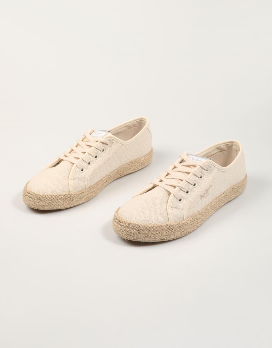 ZAPATILLAS PEPE JEANS BRADY JUTE W en color Beige
