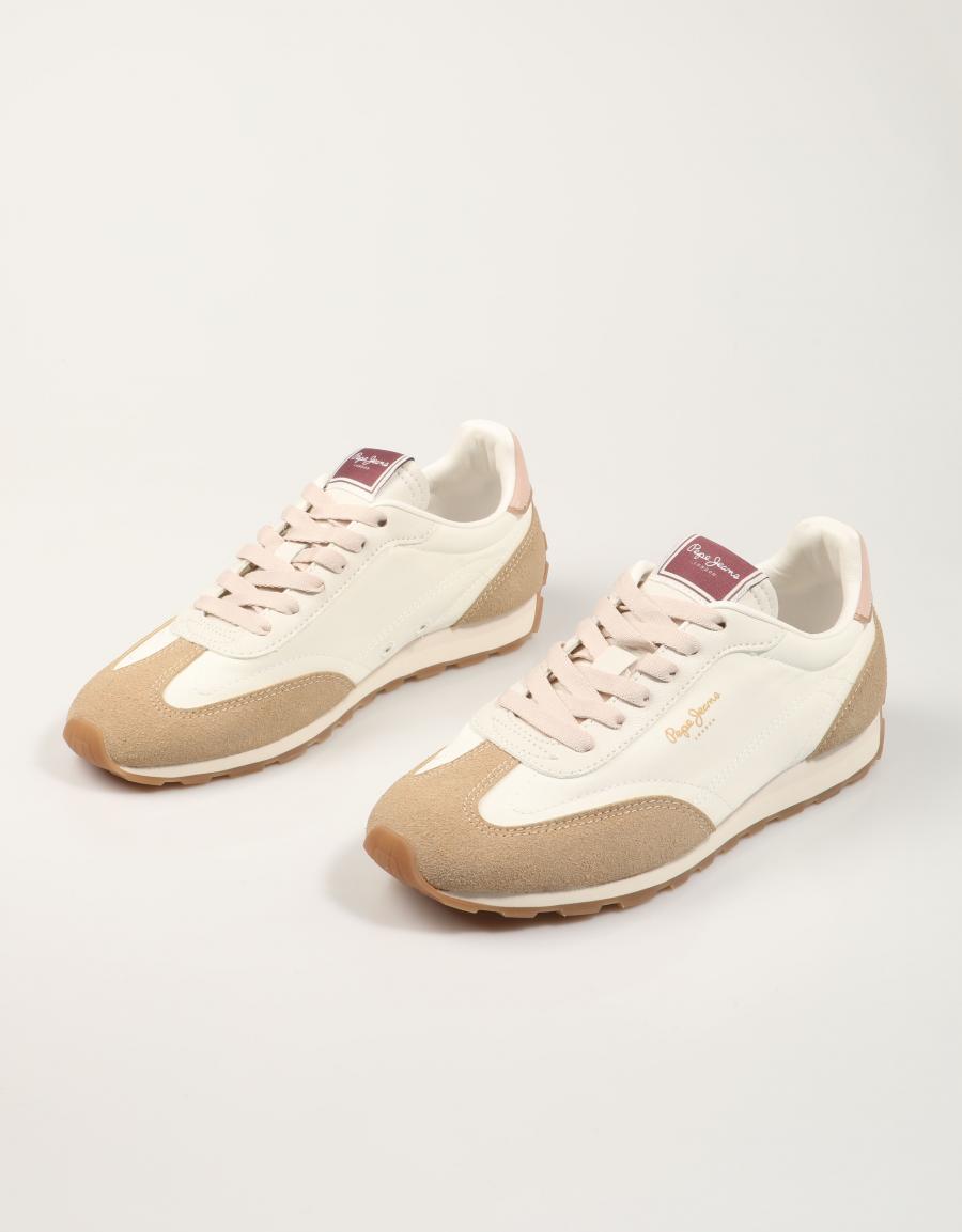 ZAPATILLAS PEPE JEANS JANE SUBTLE W en color Blanco