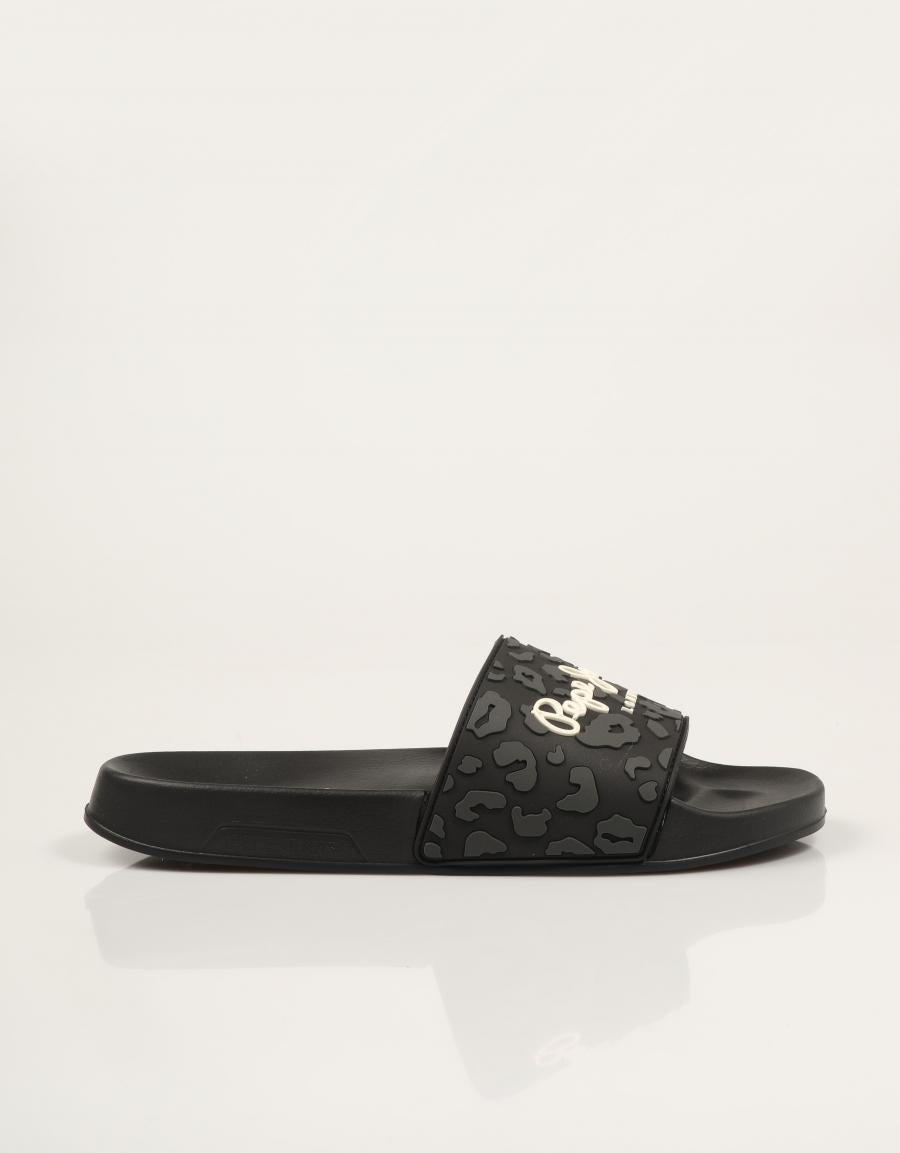 CHANCLAS PEPE JEANS SLIDER LEO W en color Negro