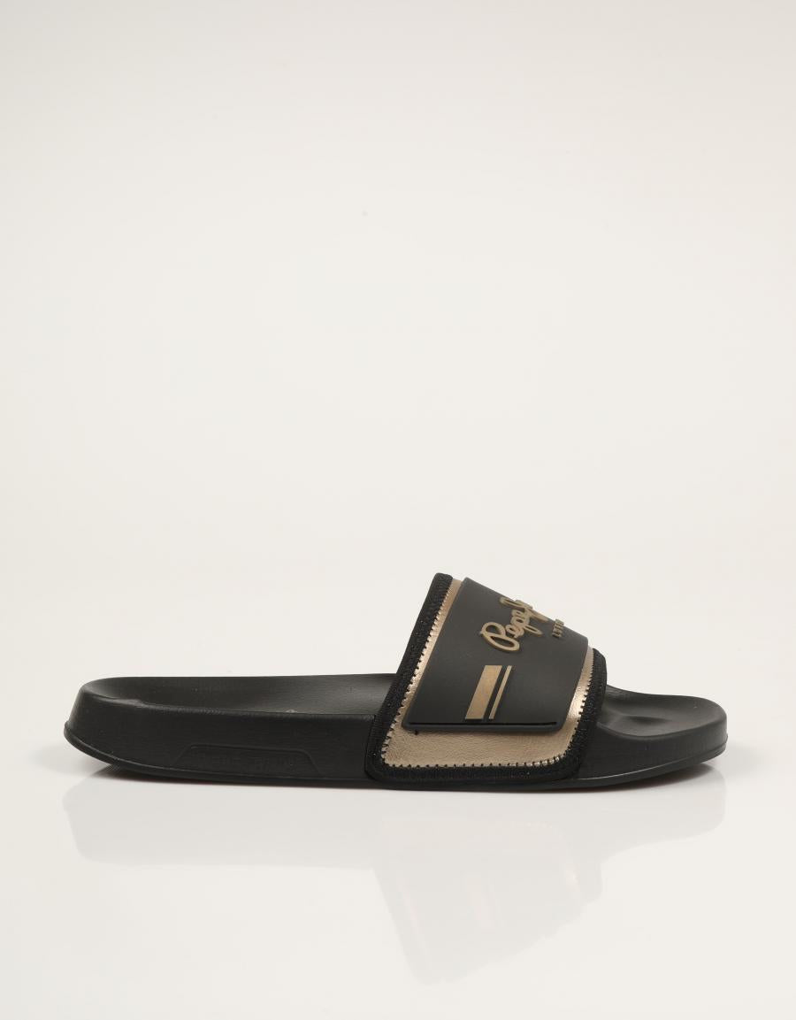 CHANCLAS PEPE JEANS SLIDER MET W en color Negro