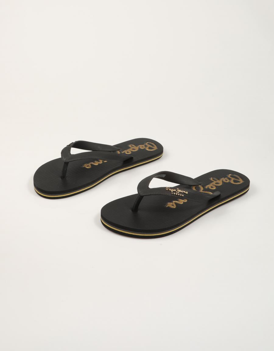 CHANCLAS PEPE JEANS BAY BEACH SUN W en color Negro