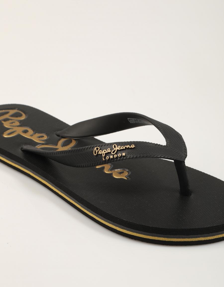 CHANCLAS PEPE JEANS BAY BEACH SUN W en color Negro