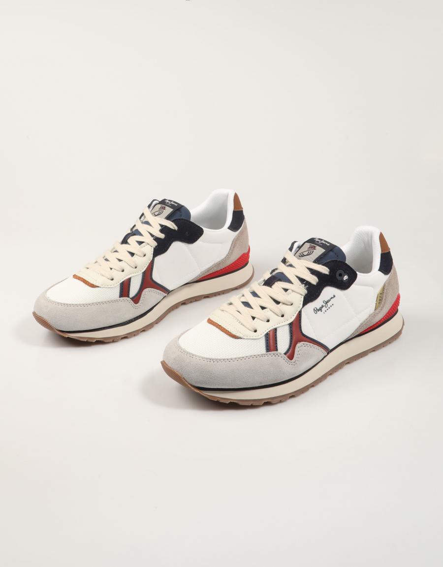 ZAPATILLAS PEPE JEANS BRIT ACTIVE M en color Blanco