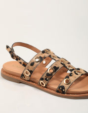SANDALIAS CARMELA SANDALIA PIEL LEOPARDO en color Marron