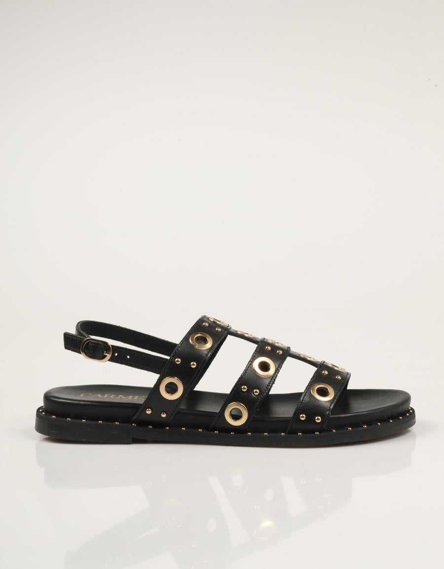 SANDALIAS CARMELA SANDALIA PIEL NEGRO en color Negro