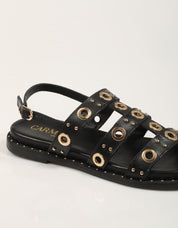 SANDALIAS CARMELA SANDALIA PIEL NEGRO en color Negro