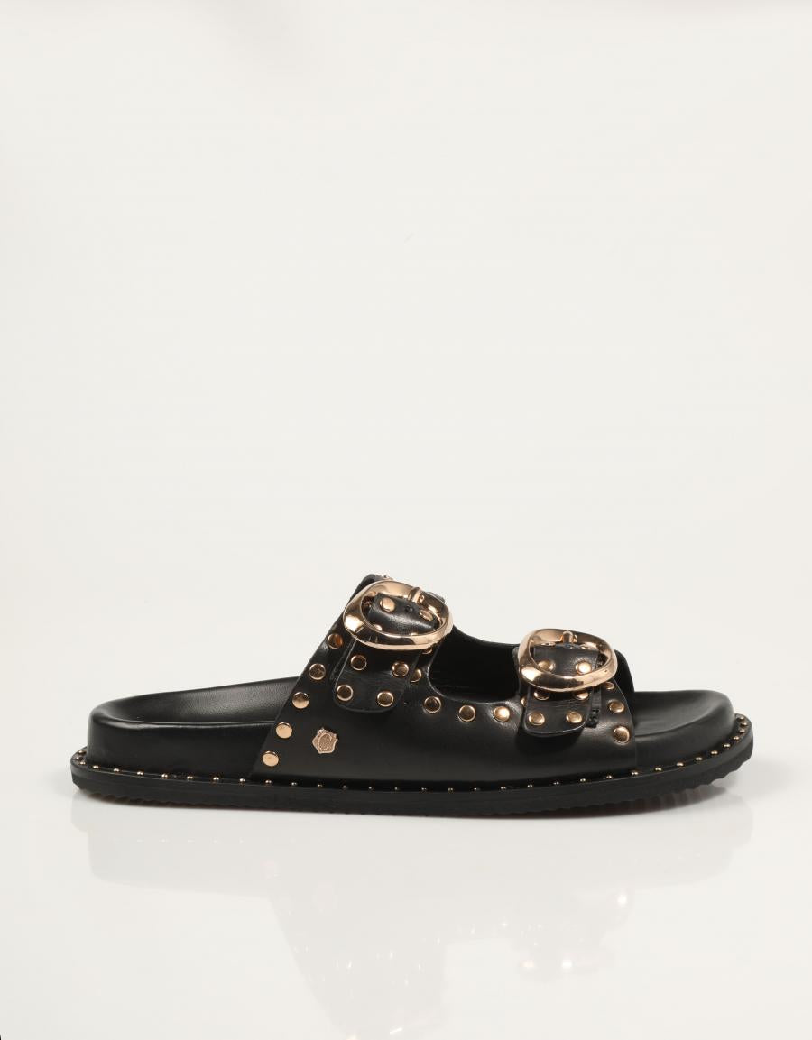 SANDALIAS CARMELA BIO PIEL NEGRO en color Negro