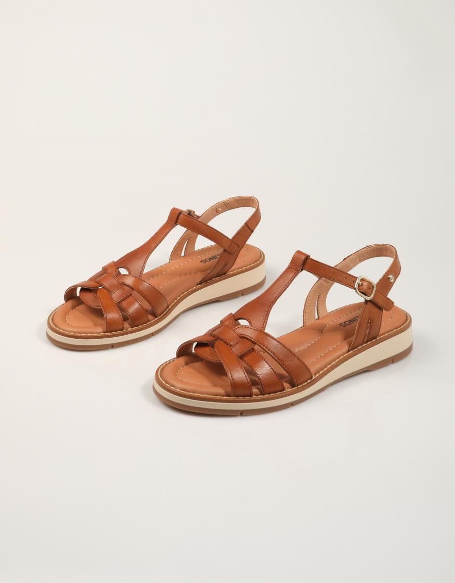 SANDALIAS PIKOLINOS ROQUETAS W9B-0789 en color Cuero