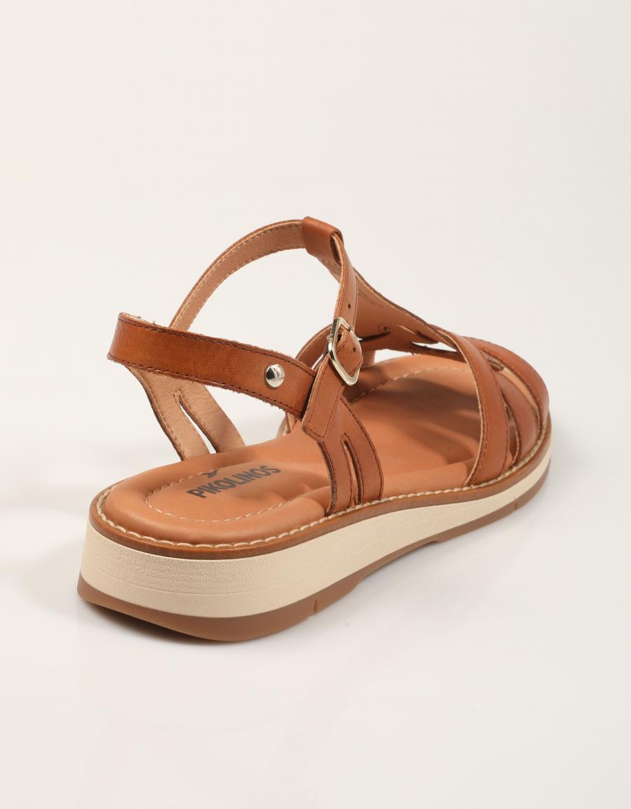 SANDALIAS PIKOLINOS ROQUETAS W9B-0789 en color Cuero