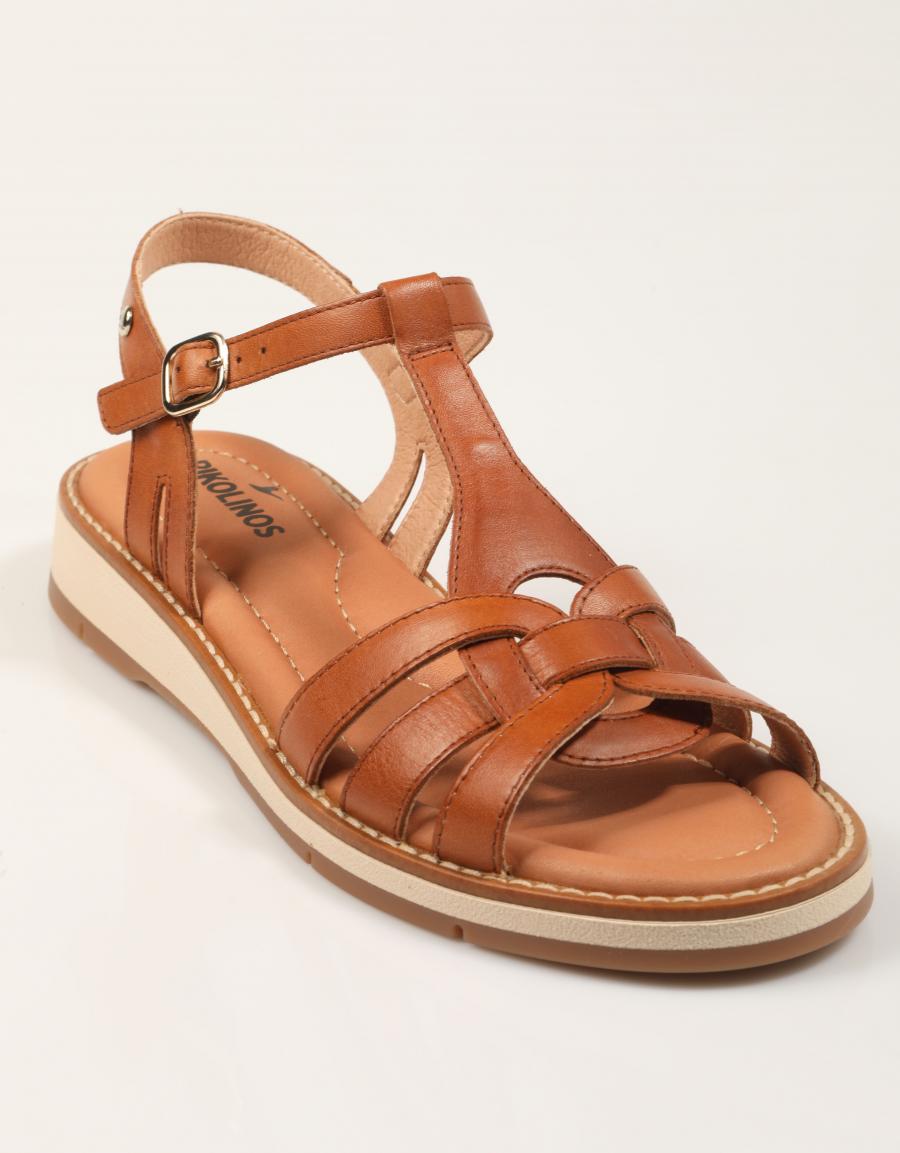 SANDALIAS PIKOLINOS ROQUETAS W9B-0789 en color Cuero