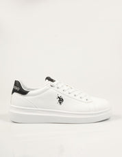 ZAPATILLAS US POLO ASSN CODY 010B WHITE BLACK en color Blanco