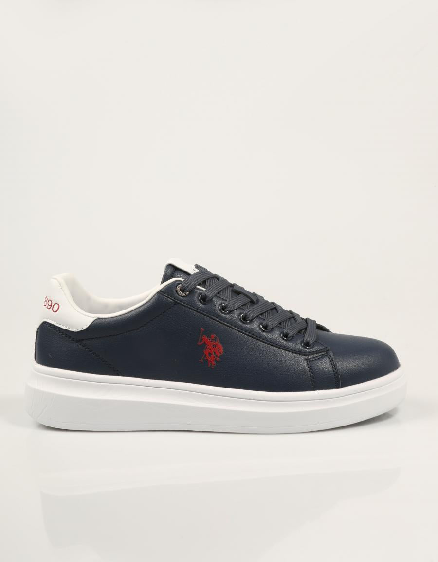 ZAPATILLAS US POLO ASSN CABALLERO, ZAPATILLAS, SIN TACON, POLIPIEL, AZUL MARINO, en color Azul marino