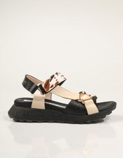 SANDALIAS HISPANITAS SANDALIA BUTTER/MULTI/BLACK en color Negro