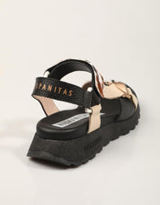 SANDALIAS HISPANITAS SANDALIA BUTTER/MULTI/BLACK en color Negro