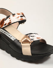 SANDALIAS HISPANITAS SANDALIA BUTTER/MULTI/BLACK en color Negro