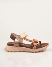 SANDALIAS HISPANITAS SANDALIA AVELLANA/CORAL/ALMOND en color Cuero