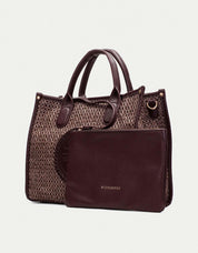 BOLSO HISPANITAS BOLSO RAFIA AVELLANA en color Marron