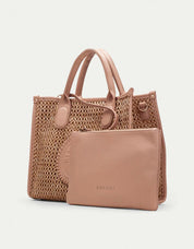 BOLSO HISPANITAS BOLSO RAFIA DESERT/ALMOND en color Beige
