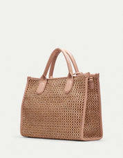 BOLSO HISPANITAS BOLSO RAFIA DESERT/ALMOND en color Beige