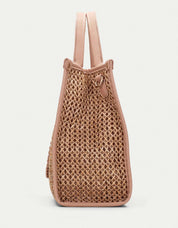 BOLSO HISPANITAS BOLSO RAFIA DESERT/ALMOND en color Beige