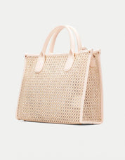 BOLSO HISPANITAS BOLSO RAFIA PANNA/BUTTER en color Hielo