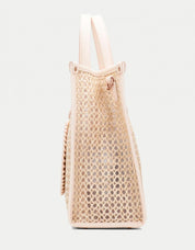 BOLSO HISPANITAS BOLSO RAFIA PANNA/BUTTER en color Hielo