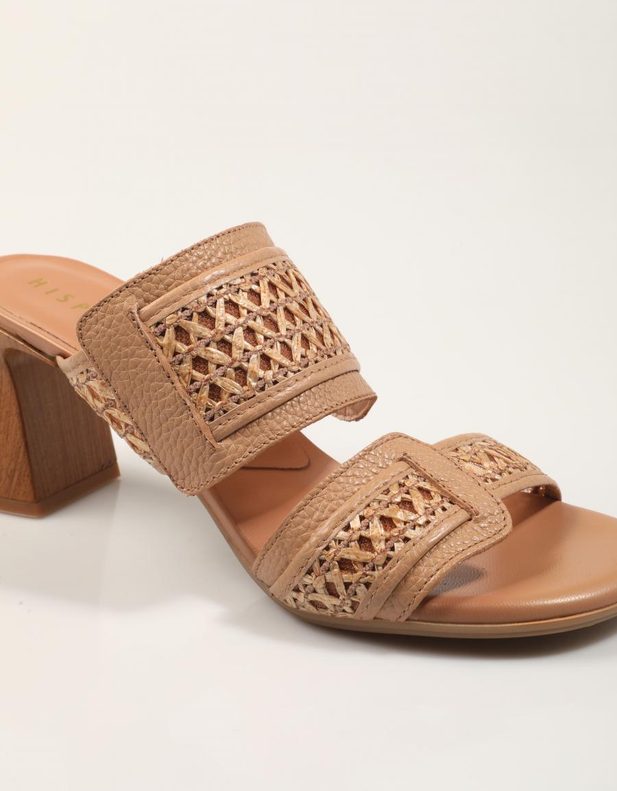 SANDALIAS HISPANITAS SANDALIA DESERT/ALMOND en color Cuero