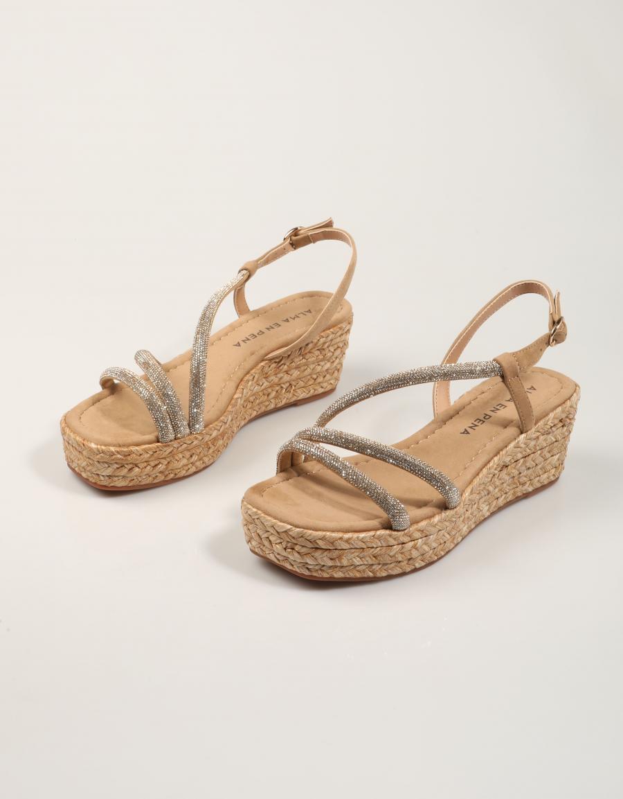 SANDALIAS ALMA EN PENA  en color Beige