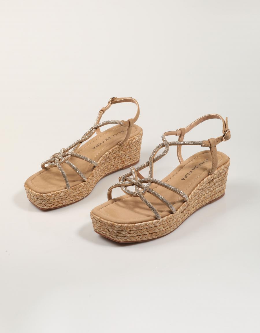 SANDALIAS ALMA EN PENA SANDALIA SIENA SAND en color Beige